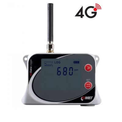 Registrador de datos GSM 4G con sensores internos o externos, para diferentes magnitudes de voltaje, corriente, temperatura, humedad, CO2, etc.