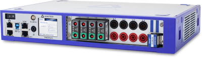 Módulo DAQ analizador de potencia con 4 fases hasta 5MS/s a 24bits, 4 entradas de 2000Vp y otras 4 entradas configurables en corriente. Software OXYGEN POWER incluido.